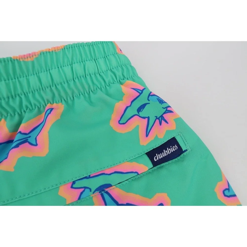 Chubbies‎ The Apex Swimmers Swim Trunks Mens Medium Shark Print 5.5 Inseam